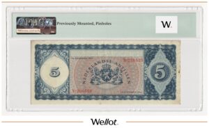 5 Гульденов 1954 Кюрасао PMG 35 VF