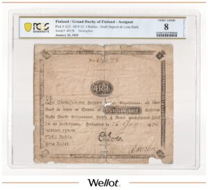 4 Рубля 1820 Российская Империя Финляндия PCGS VG 8