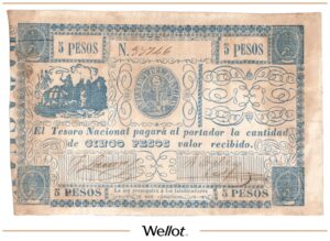 5 Песо ND (1865) Парагвай